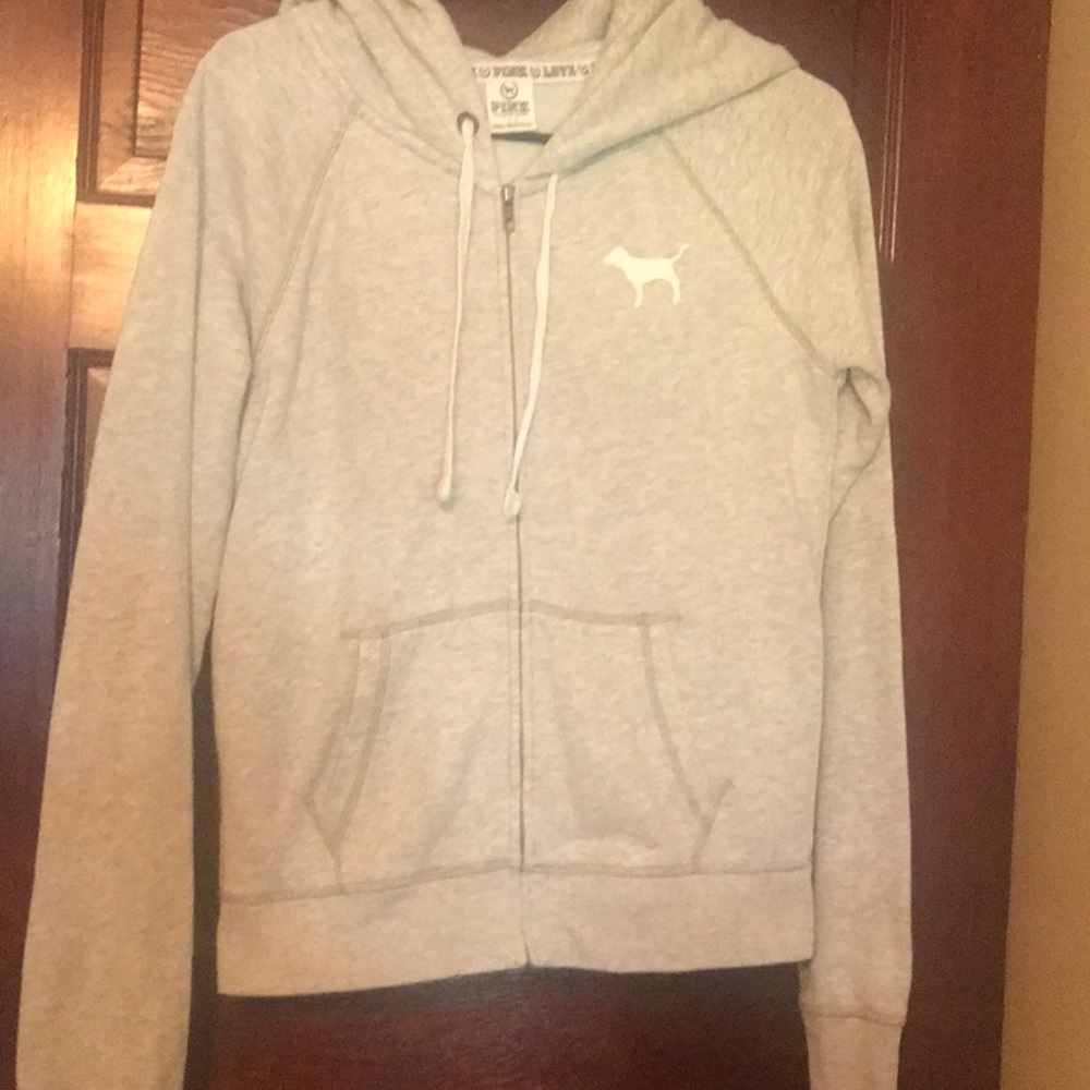 Pink Victoria’s Secret zip up hoodie